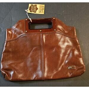 Genuine Leather Natural Cowhide Handbag New Never Used Made In Dominican...
